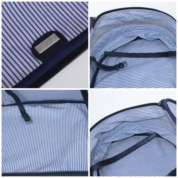 GUCCI travel Boston Bag Coated Canvas Navy Auth sw1600 - Picture 15 of 16